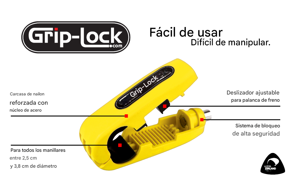 🔐🏍️ CANDADO DE MOTO GRIP LOCK ANTIRROBO – BLOQUEO DE FRENO DELANTERO UNIVERSAL