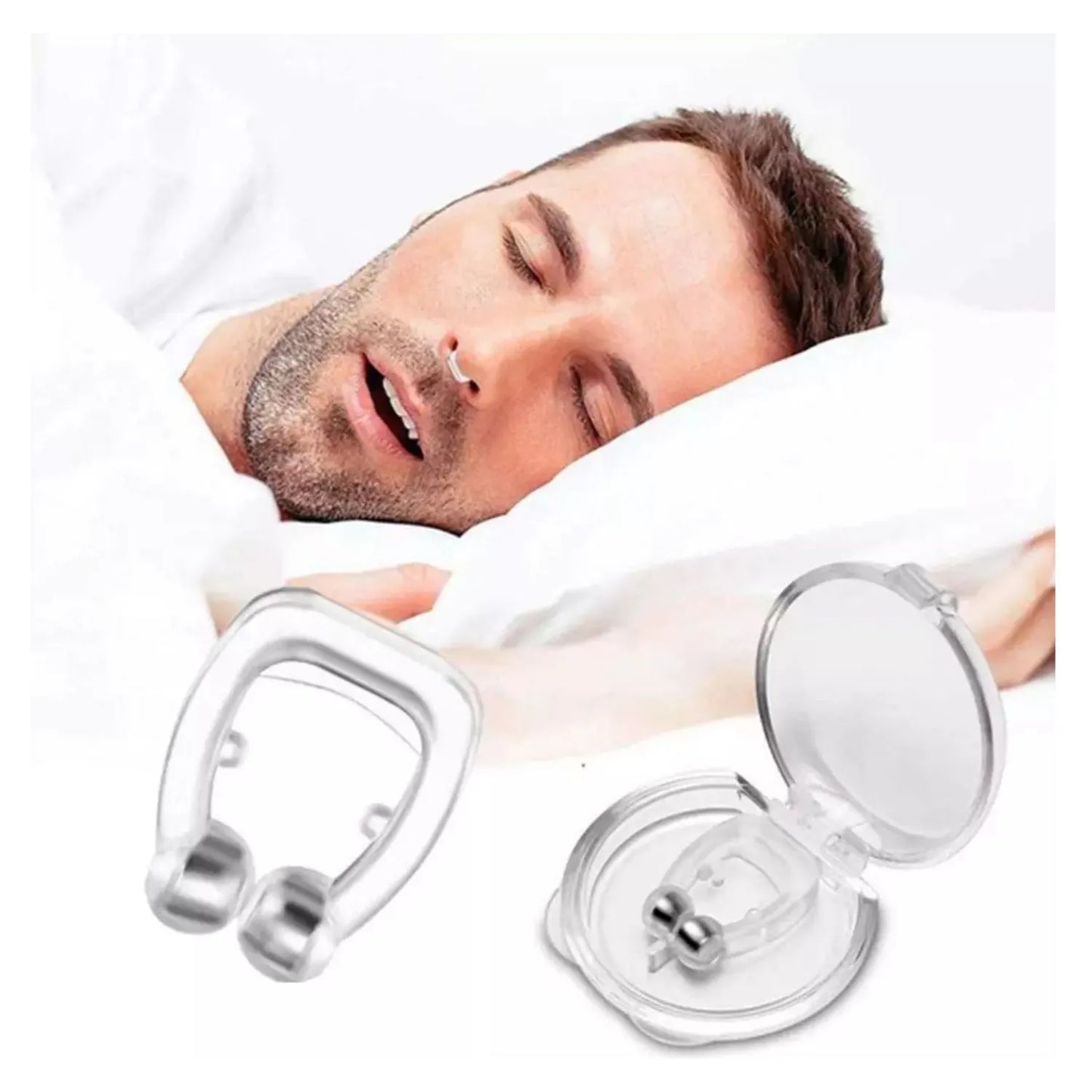 😴👃 Clip Nasal Antirronquidos Magnético – Duerme en silencio y respira mejor 🌙💤