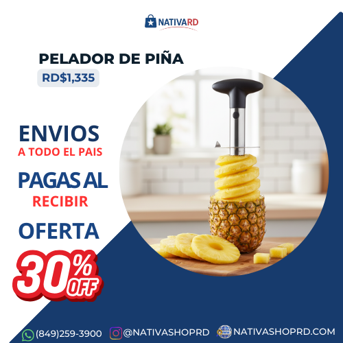 🍍 PELADOR DE PIÑA 3 EN 1 – Pela, corta y descorazona en segundos™