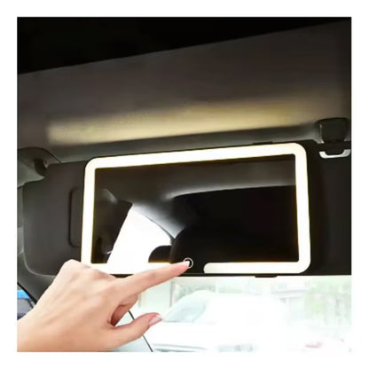 🚗💄 Espejo de Maquillaje con Luz LED para Visera Solar – Glam en el Carro™