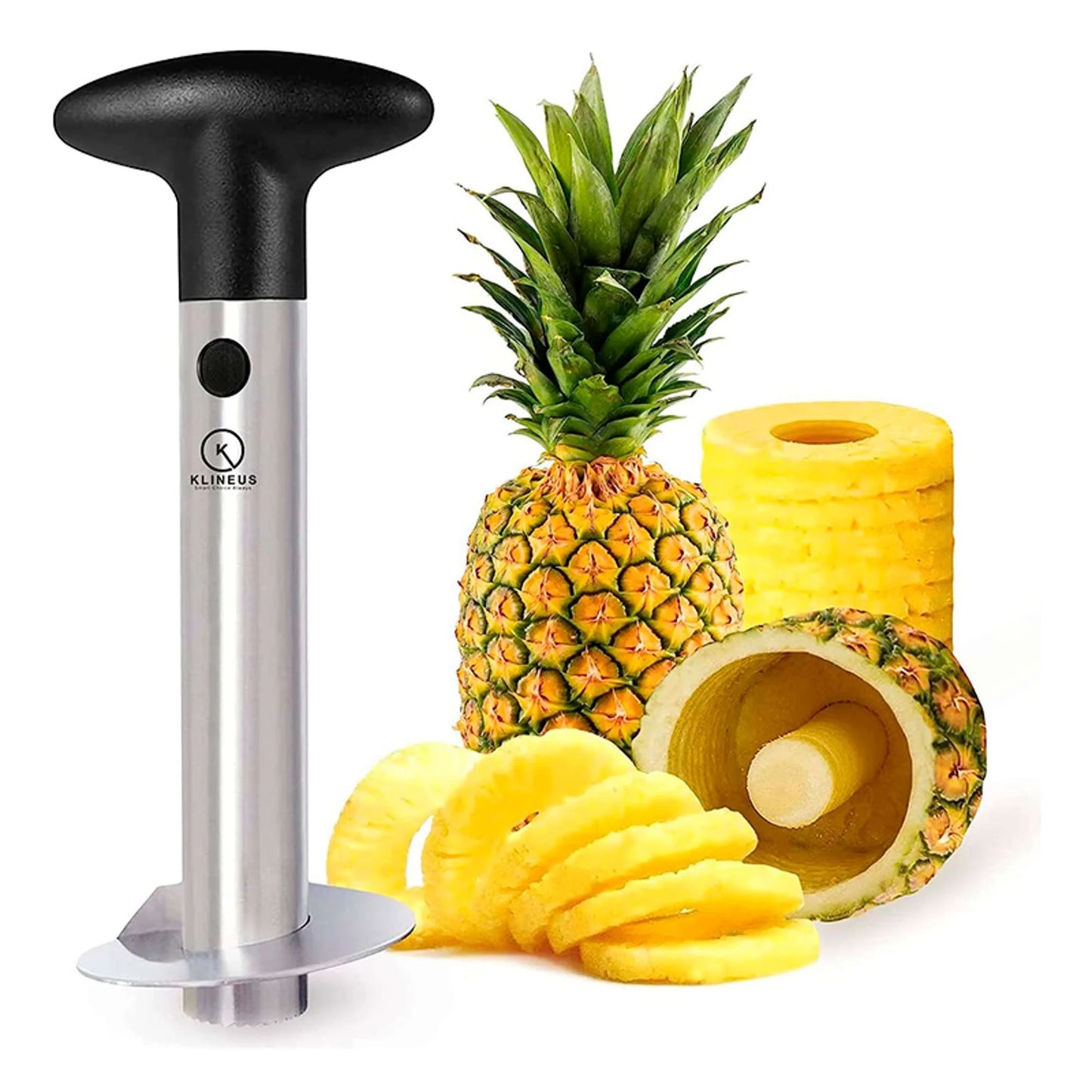 🍍 PELADOR DE PIÑA 3 EN 1 – Pela, corta y descorazona en segundos™