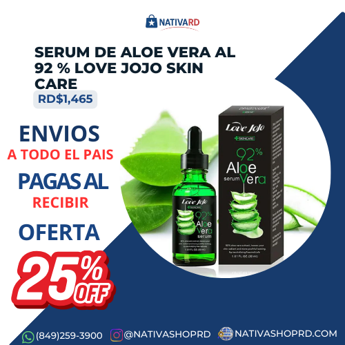 🌿✨ Sérum de Aloe Vera LOVE JOJO™ 92% – Hidratación, Luminosidad y Piel Impecable ✨🌿