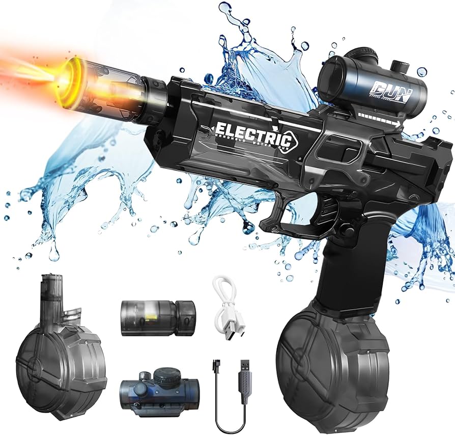 💦🔫 PISTOLA DE AGUA ELÉCTRICA 818-8 – CON LUZ LED Y DISPARO AUTOMÁTICO™