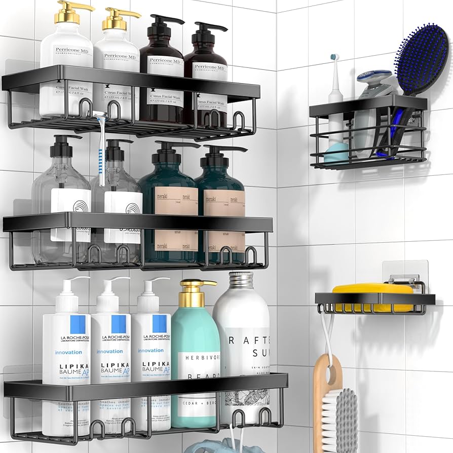 🛁✨ ORGANIZADOR DE BAÑO (5 PIEZAS) – Orden Premium Sin Taladro
