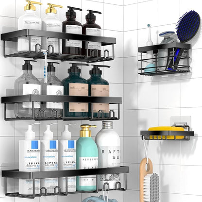 🛁✨ ORGANIZADOR DE BAÑO (5 PIEZAS) – Orden Premium Sin Taladro