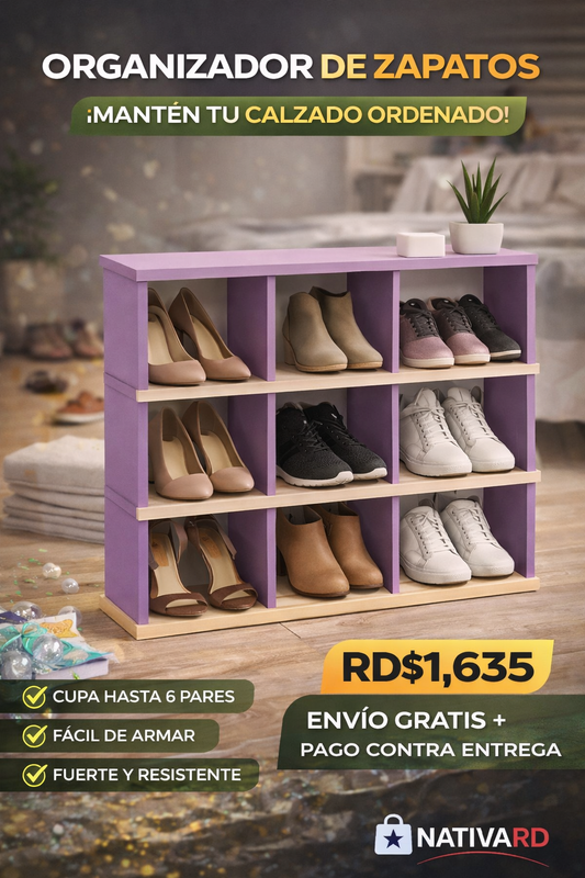 👟💜 Organizador ClosetMaid de 6 Cavidades – Orden Perfecto en Tu Armario