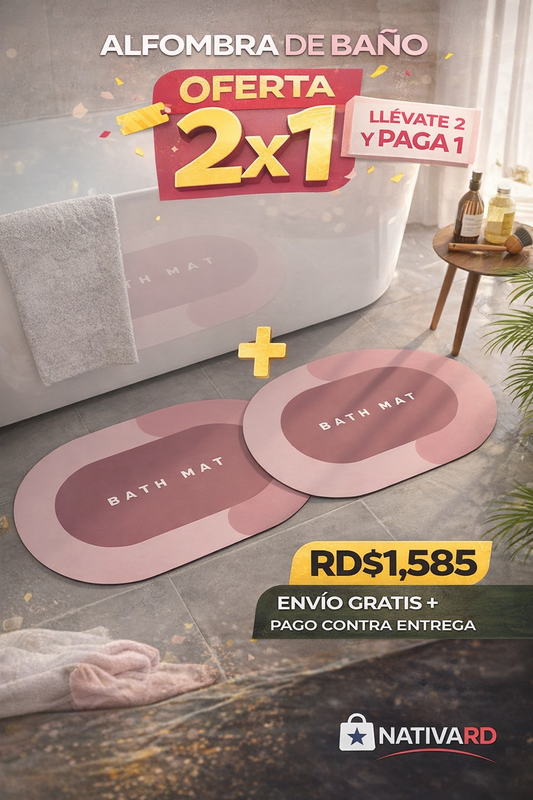 🚿✨ Alfombra de Baño Superabsorbente Antideslizante – Seguridad y Estilo en Tu Hogar 2X1
