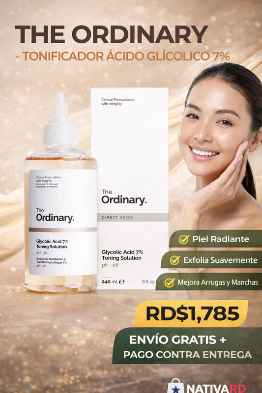 ✨ The Ordinary Tónico Exfoliante Ácido Glicólico 7% – Piel Radiante y Suave™