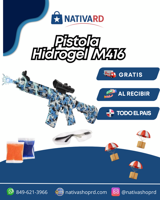 🔫🎯 Diversión extrema y segura al aire libre con el Lanzador de Bolas de Gel M416™ 🌿👨‍👩‍👧‍👦