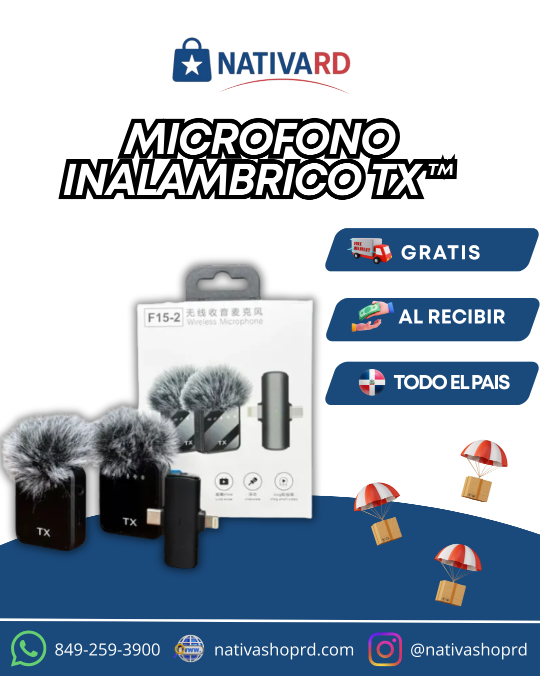 🎤✨ Micrófono Inalámbrico TX: Graba sin límites, con calidad profesional 🎶📱