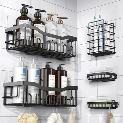 🛁✨ ORGANIZADOR DE BAÑO (5 PIEZAS) – Orden Premium Sin Taladro